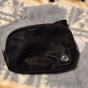 Lululemon Athletica Black Glitter Belt Bag